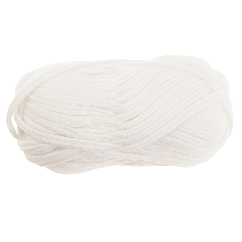 1 Skein 100g Elastic Knitting Soft Polyester Fabric Yarn DIY Knitting for Hat Bags Toy Carpet Handmaking
