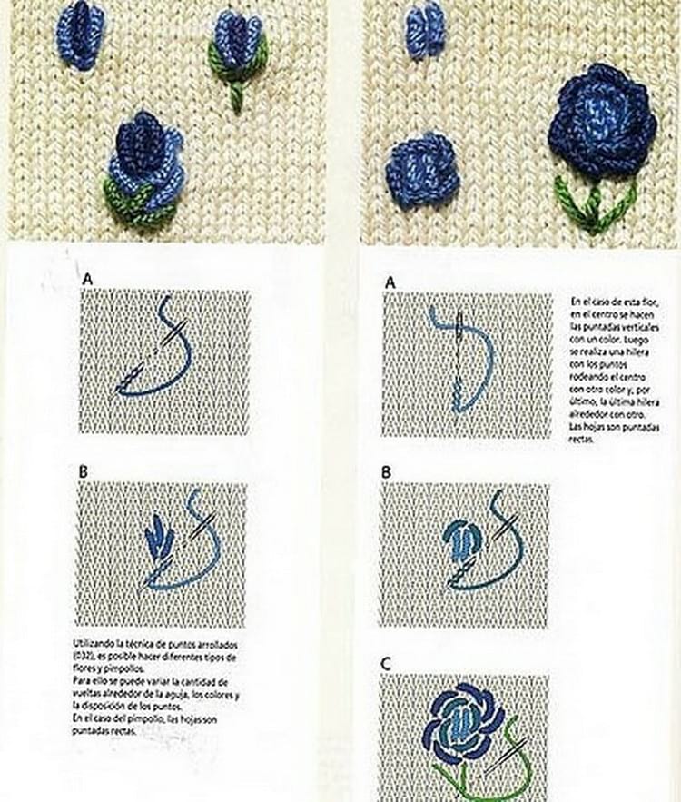 Как на вязаном изделии сделать вышивку нитками, бисером или лентами