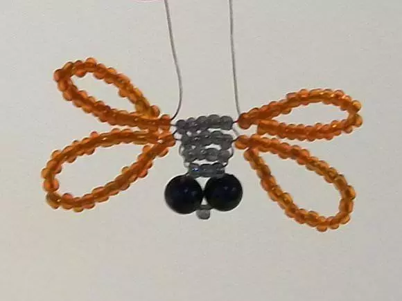 Схема плетения стрекозы из бисера
