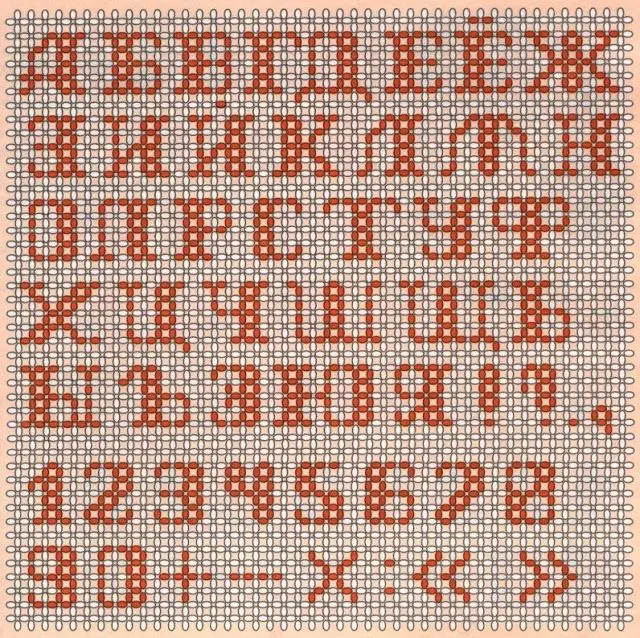 Схемы плетения всех букв алфавита