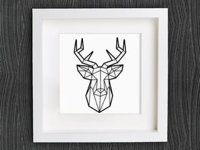 Customizable Origami Deer Head