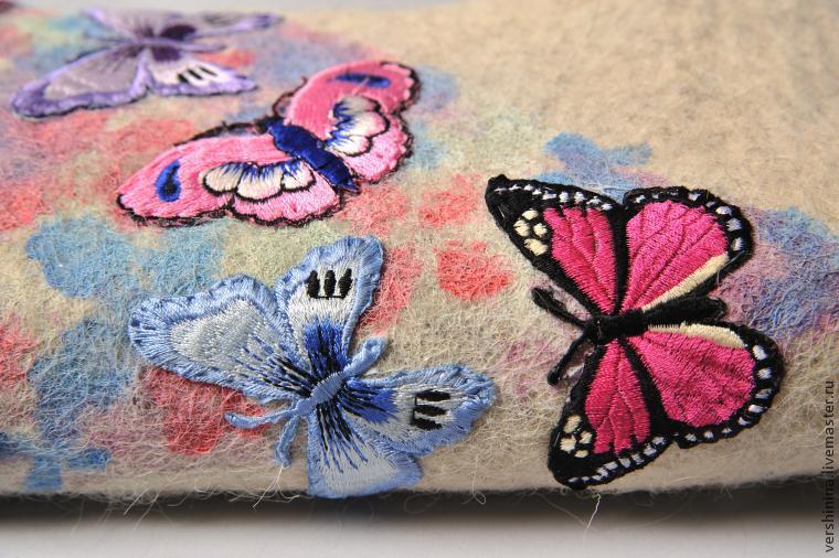 Нежные бабочки: украшаем валенки, фото № 4