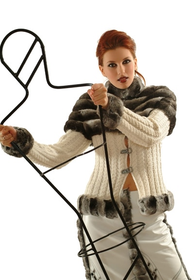 Удивительные сочетания вязания и меха, фото № 18