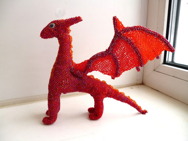 Плетем красного дракона из бисера, фото № 1