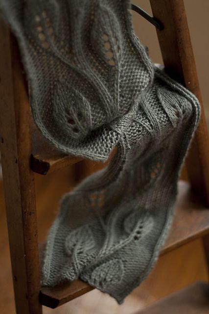 вяжем ажурный шарф спицами схемы и описание 
