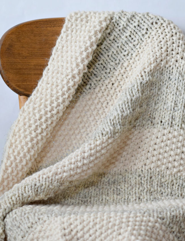 Free Knitting Pattern for Easy Heirloom Blanket