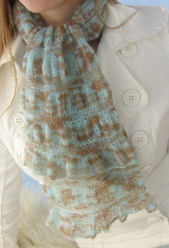 Free Knitting Pattern for Gathered Scarf