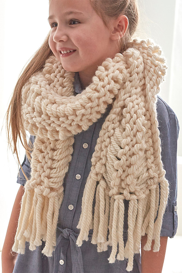 Free Knitting Pattern for Easy Drop Stitch Scarf