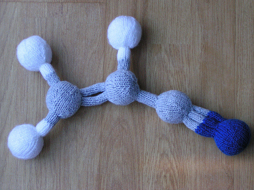 Molecule Free Knitting Pattern and more science inspired knitting patterns