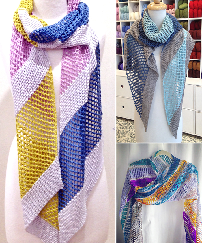 Free Knitting Pattern for Easy Naname Scarf