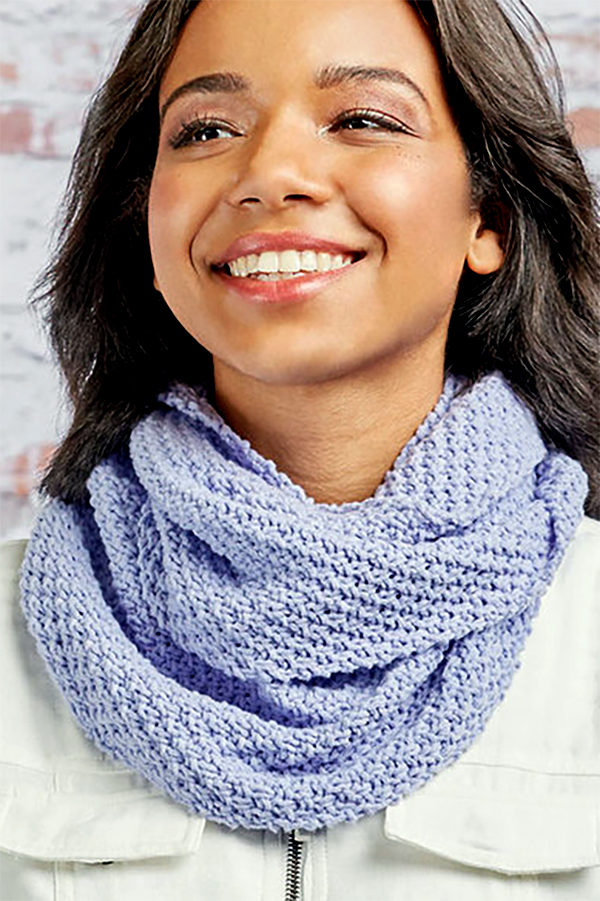Free Knitting Pattern for Easy 4 Row 2 Stitch Repeat Perfection Cowl