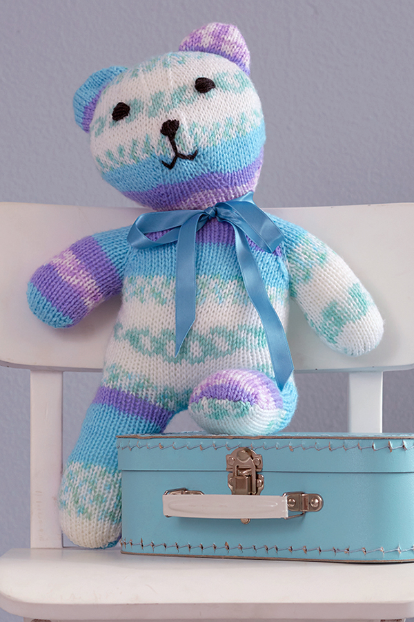 Free Knitting Pattern for Baby Smiles Teddy