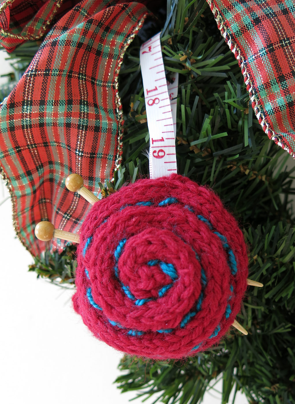 Free Knitting Pattern for Yarn Ball Ornament