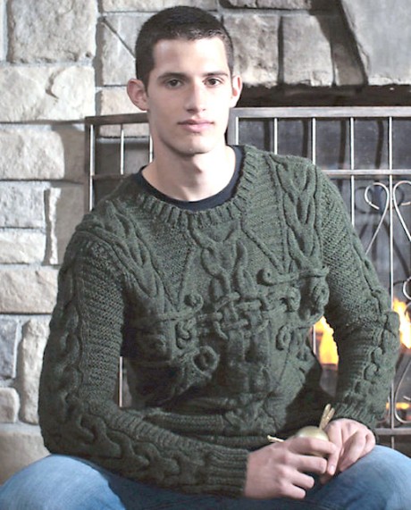 Как связать мужской пуловер спицами Колдун