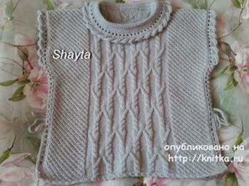 Пончо - пуловер Shayta для девочки. Работа Оксаны Усмановой