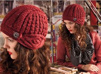 Шапочка-шлем из Vogue Knitting. Вязание спицами.