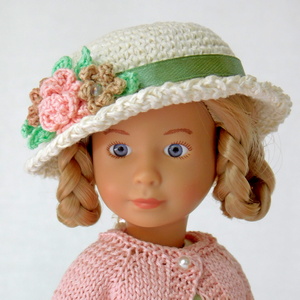 вязаная шляпа для куклы Kruselings