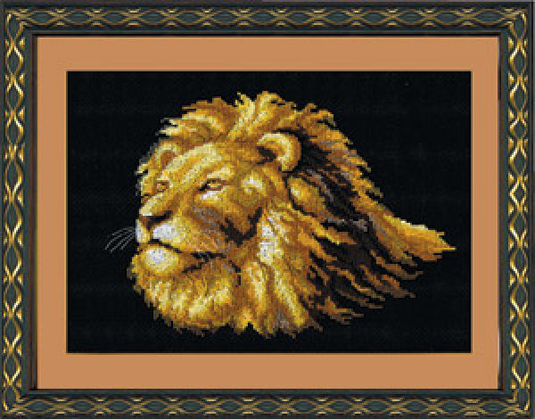 схема вышивки крестом лев