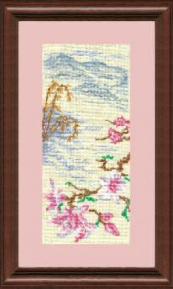 схема вышивки крестом цветок сакуры