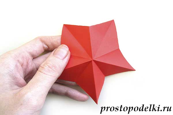 Объемная звезда оригами-14
