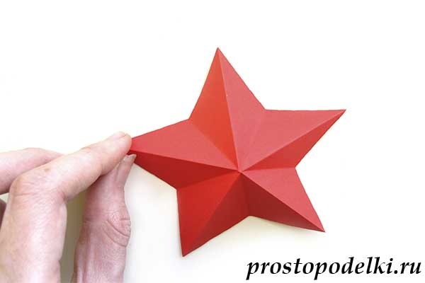 Объемная звезда оригами-16