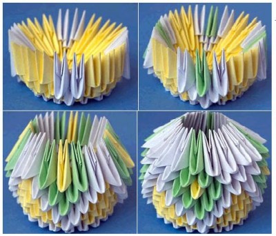 Ваза из бумаги оригами схема складывания 5-8