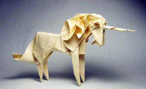 Оригами удивительный Единорог