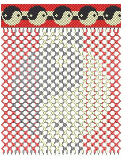 Схема плетения ниток мулине 9, фото