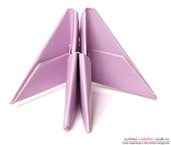 модульное оригами лебедя. Фото №13