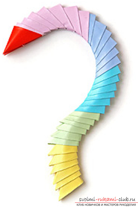 модульное оригами лебедя. Фото №39