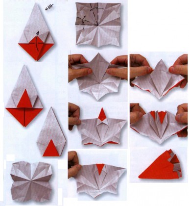 Оригами модуль супершар. Иллюстрация подробного изготовления рисунок 2