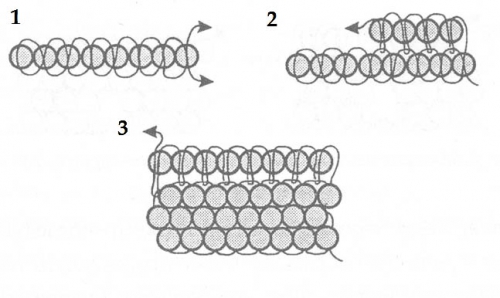 схема кирпичного плетения