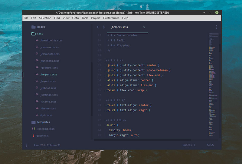 Material UI Theme for Sublime Text