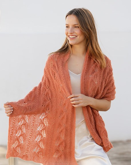 Free knitting pattern for a lace shawl