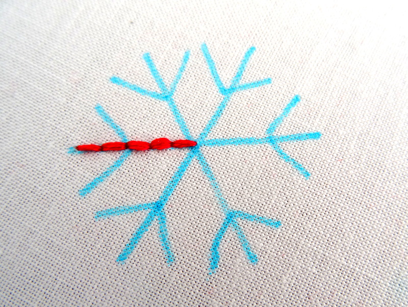 Simple Snowflake Embroidery Pattern