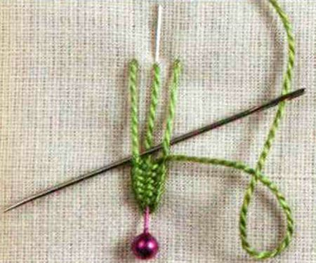 Бразильская вышивка-плетёный шов